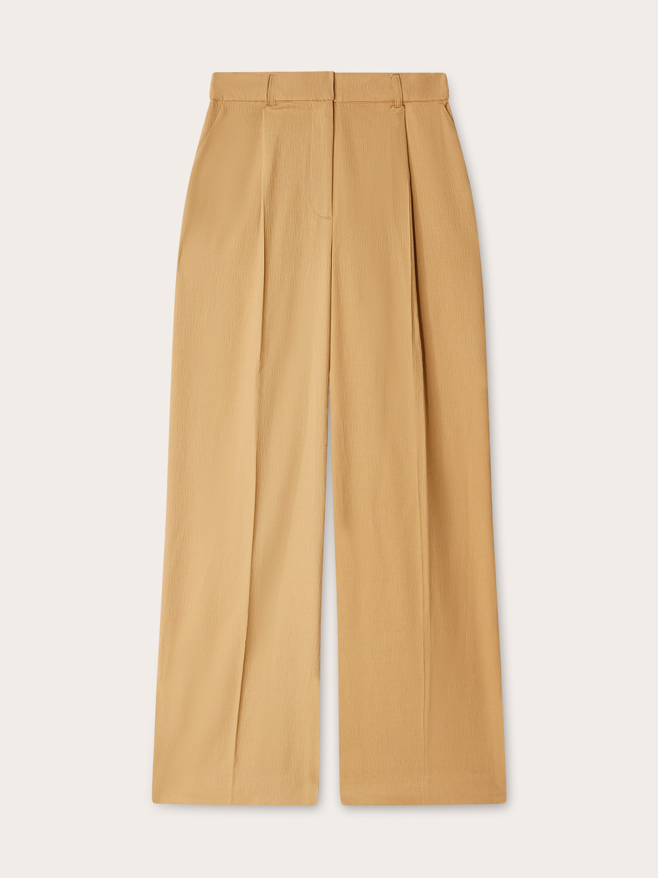 Fluid wide-leg pleated trousers image number 3