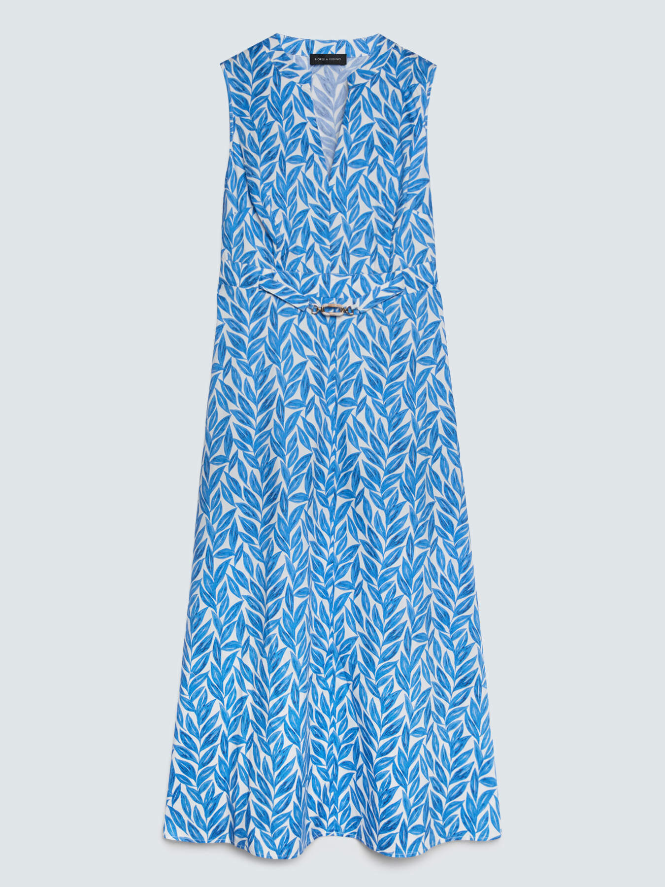 Langes Foliage-Kleid aus Baumwolle image number 4