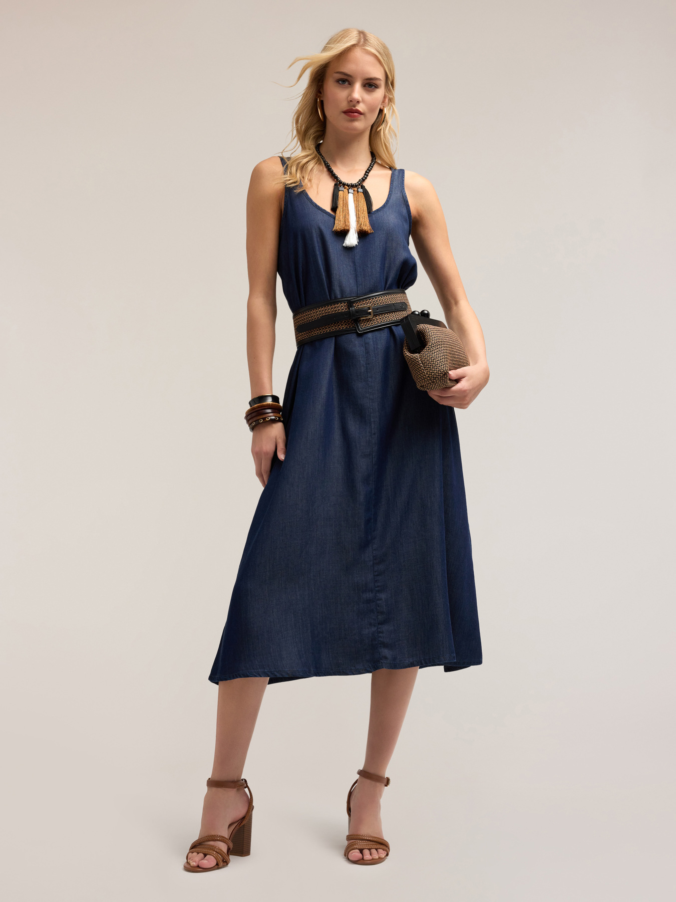 Vestito lungo in TENCEL&trade; image number 0