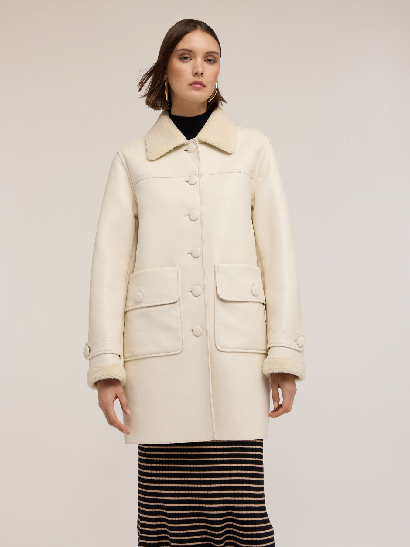 Shearling effect coat image number 1