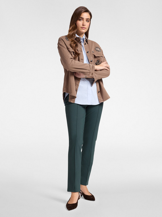 Slim-Fit-Hose im Milanese-Stich