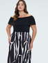 Chill Off-Shoulder-Kleid mit Print image number 3