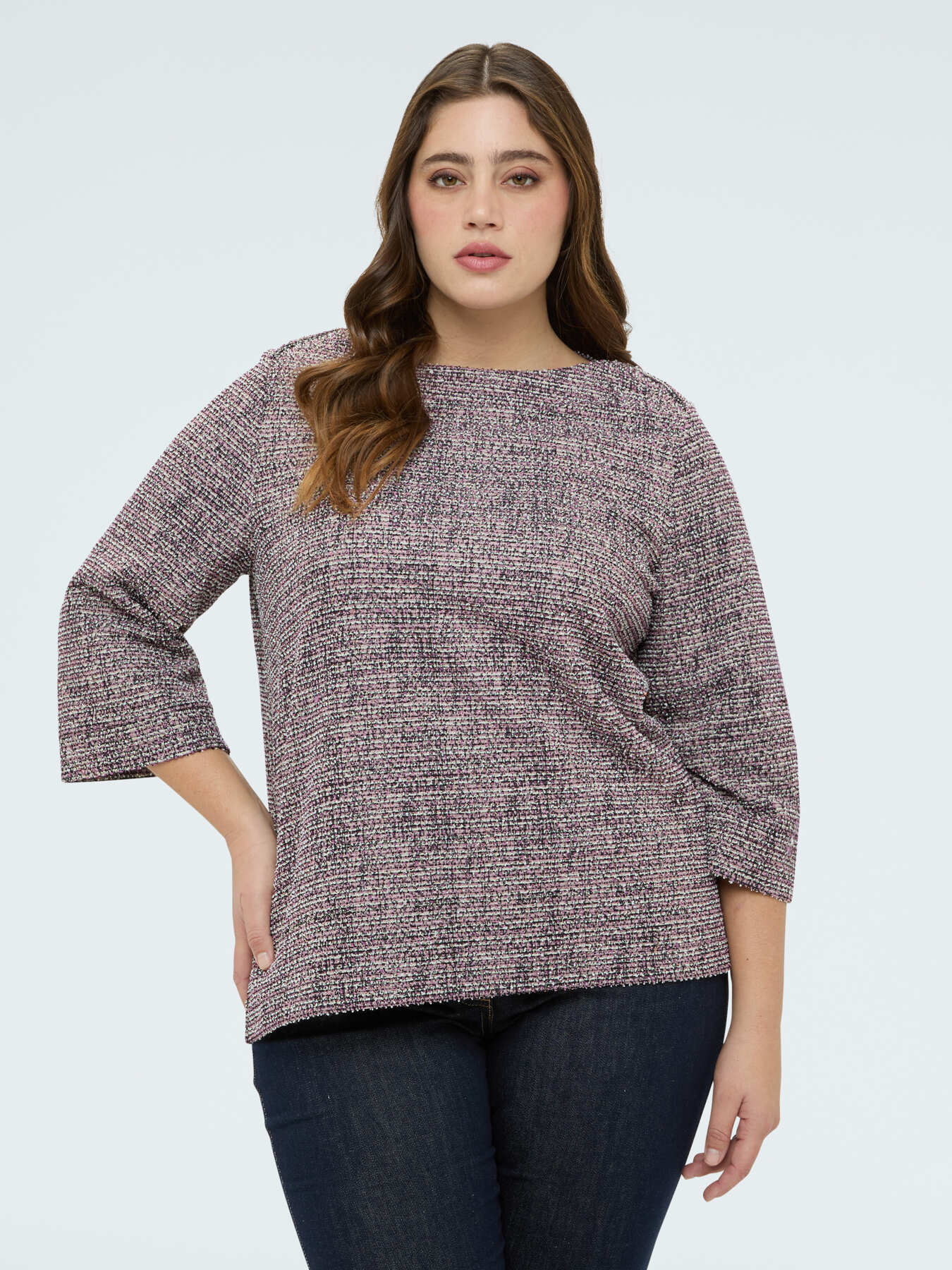 Wide-neck sweatshirt image number 0