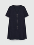 Short dress with zip and pleats image number 4