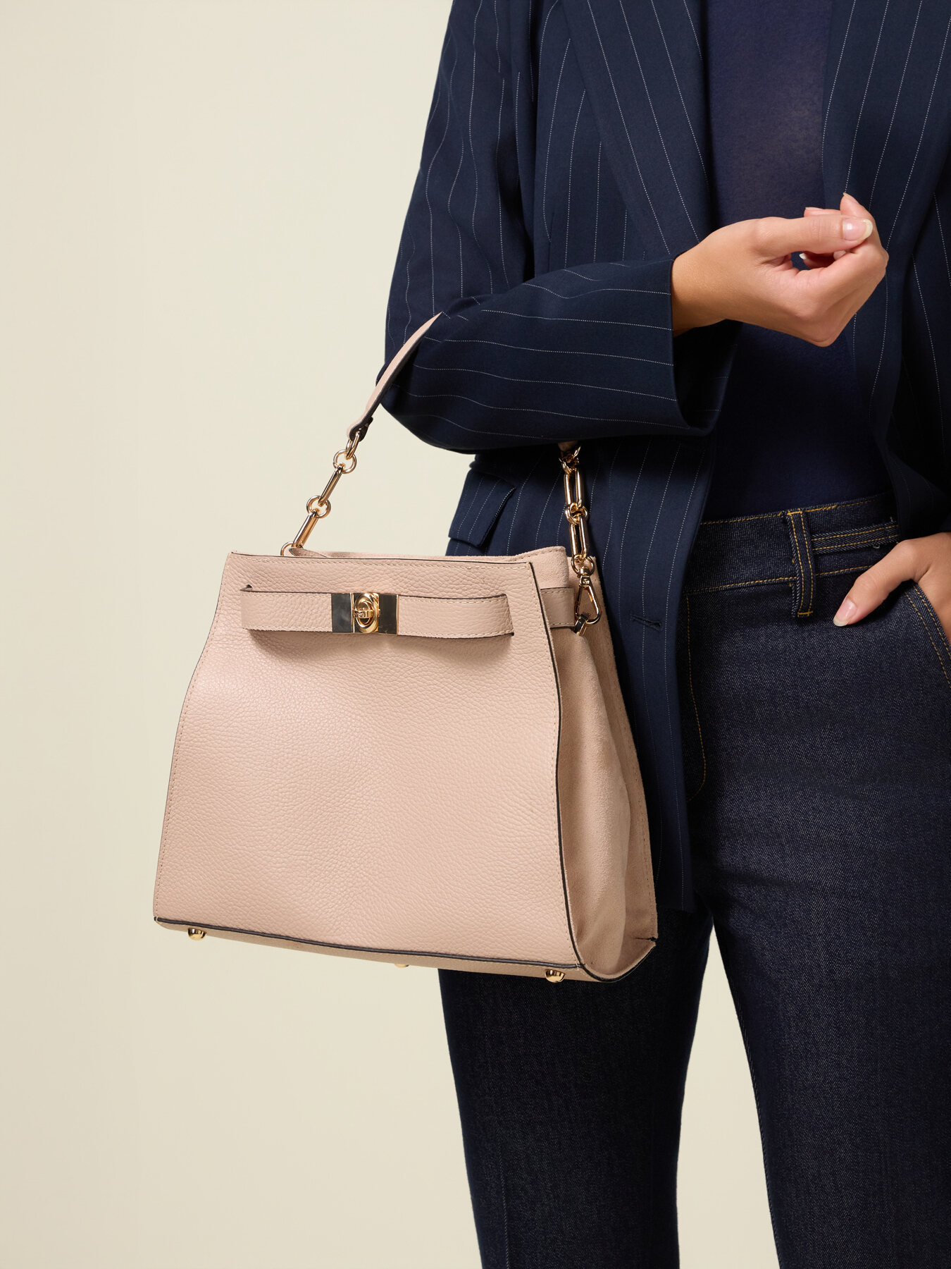 Ophelia shopper in genuine leather image number 0