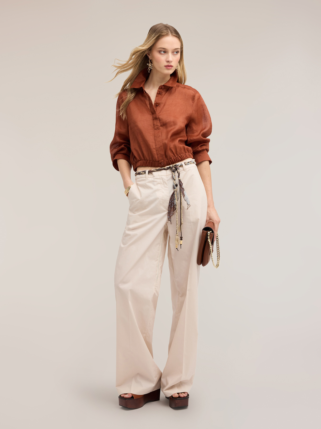 Chemise courte en mousseline de ramie image number 2