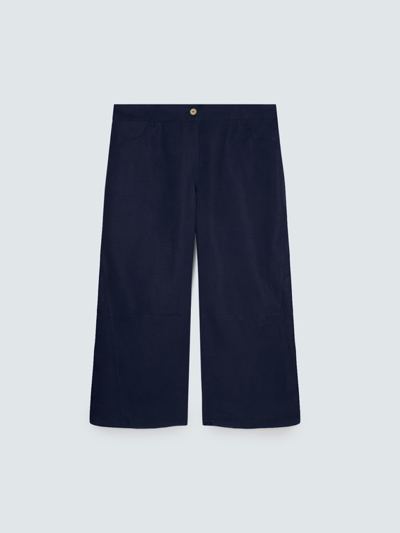 Hose aus Leinen-Viskose-Mix