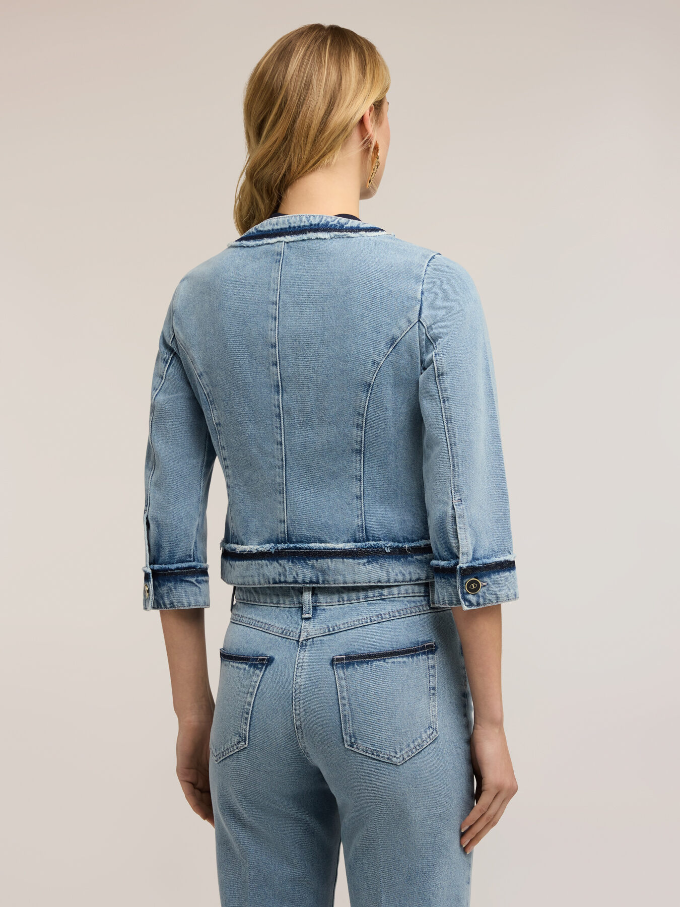 Jeansjacke mit Ketten image number 1