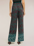 Palazzo pants in cashmere print satin image number 1