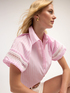 Camicia a righe con maniche ricamate image number 2