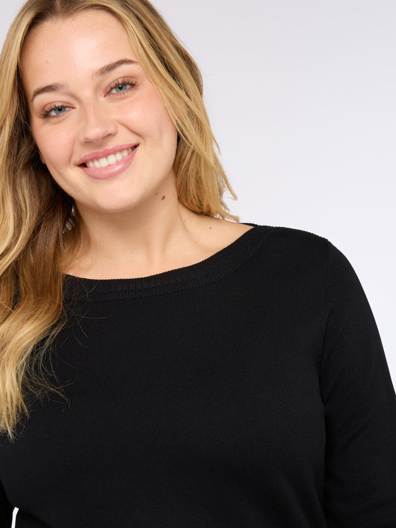 Long-sleeved top with boat neck image number 3