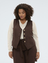 Linen and viscose blend vest image number 2