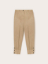 Pants with cuff in poplin image number 4