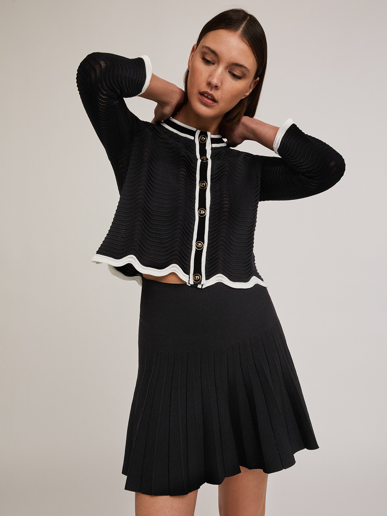 Cardigan en maille au point andalou image number 0