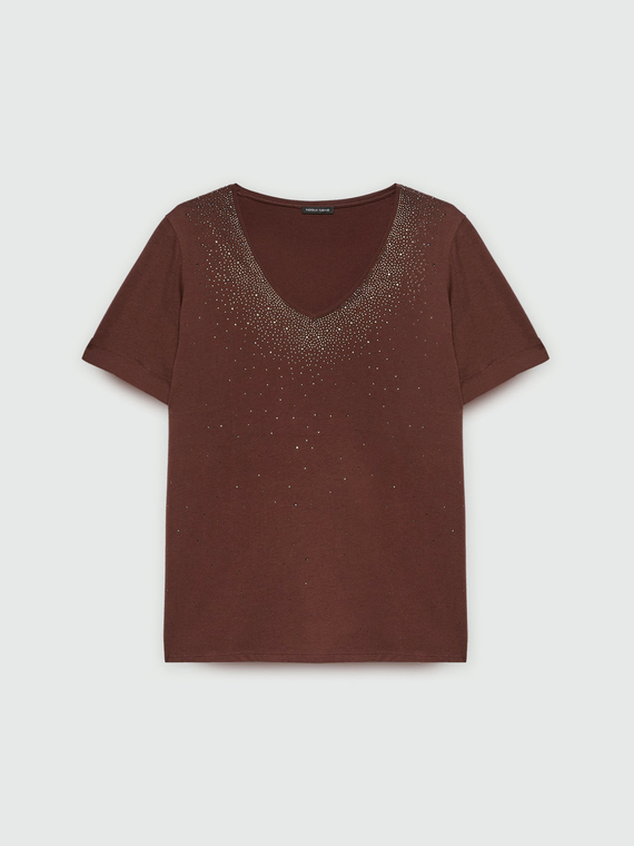 T-shirt con strass