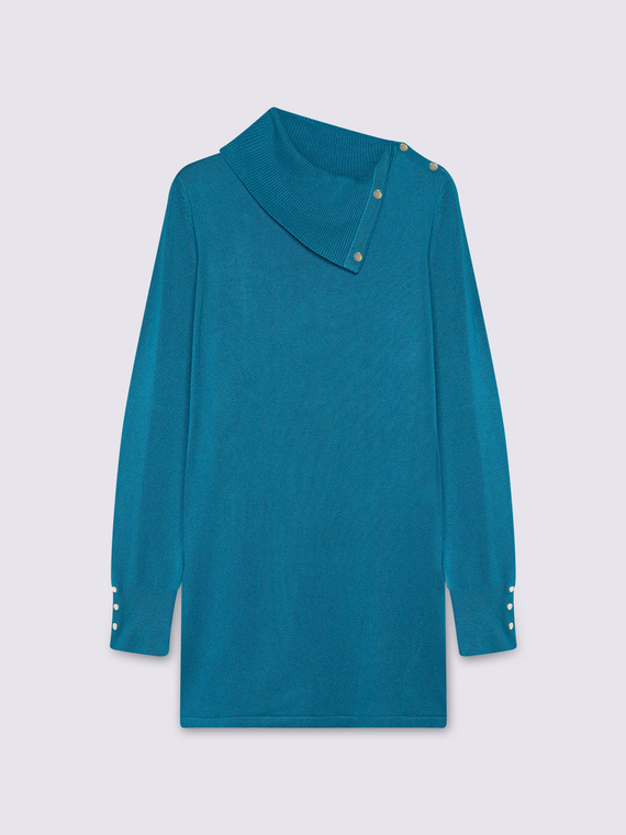 Pull long avec col asymétrique