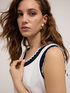 Top avec bords en tricot image number 3