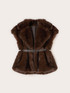 Gilet effet peluche avec ceinture image number 4