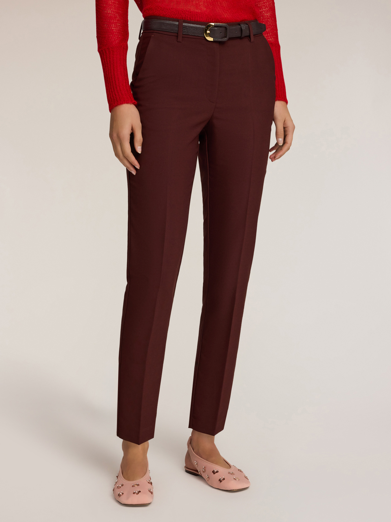 Pantaloni regular con piega stirata image number 2