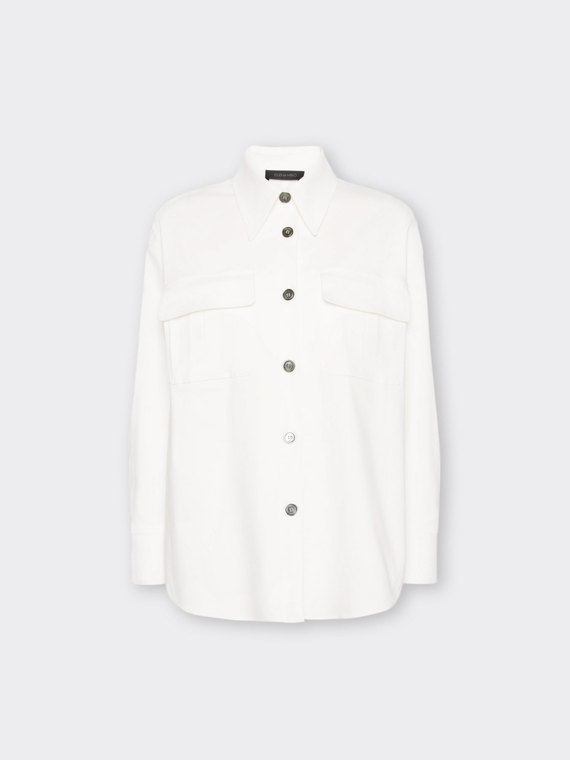 Gabardine shirt with pockets