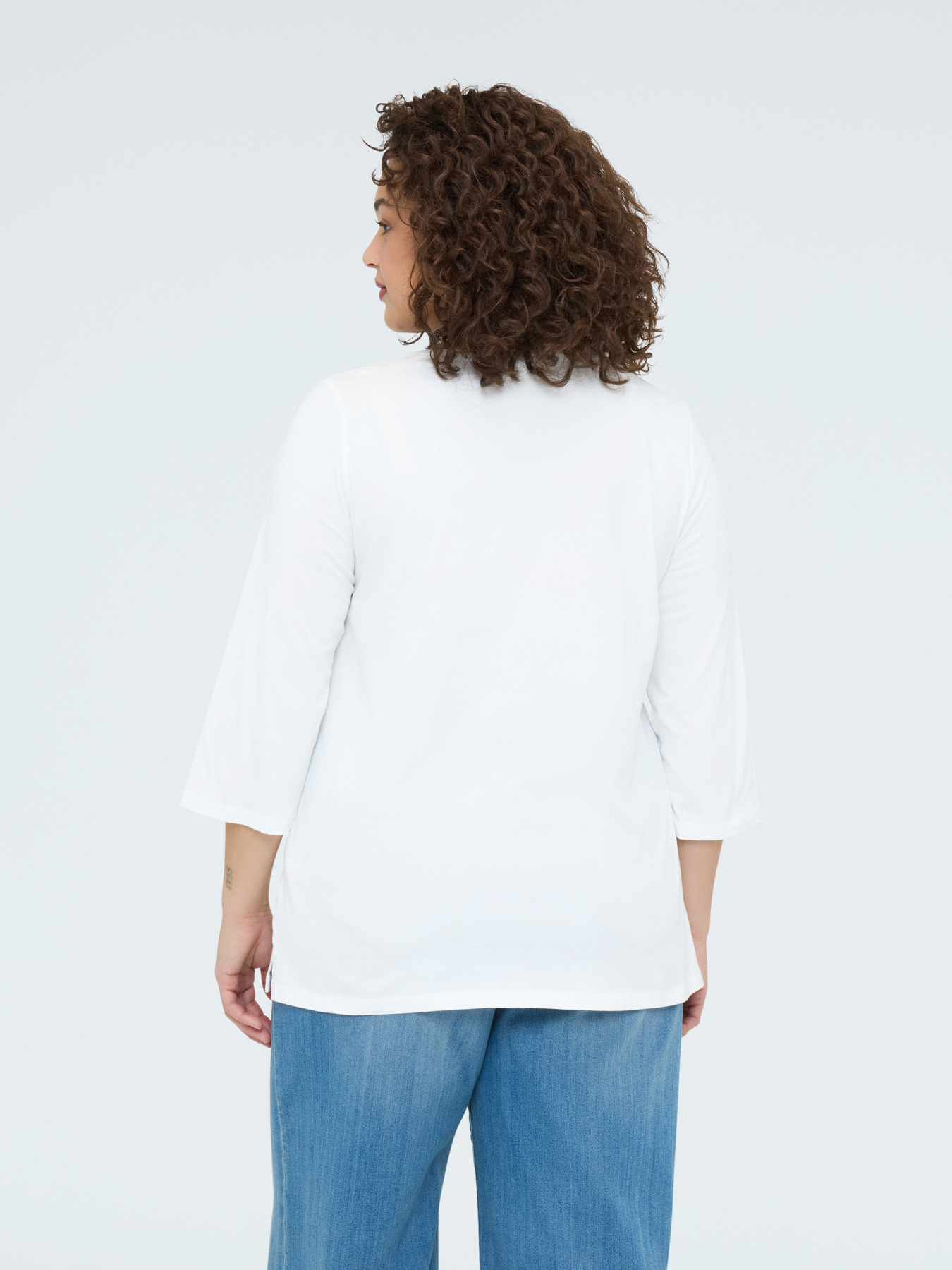 T-shirt en coton avec inscription AMOUR image number 1