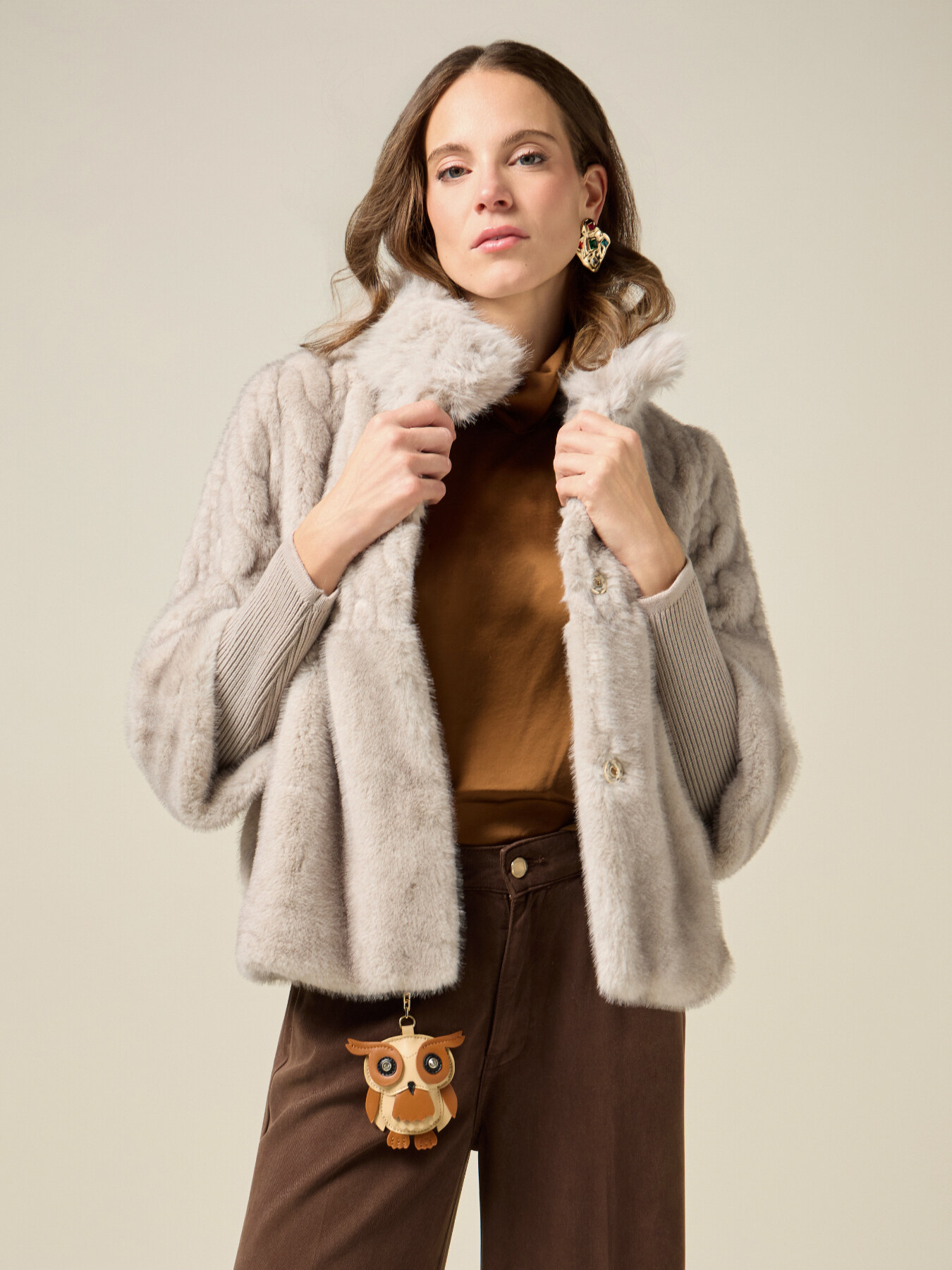 Double-processed fuzzy fabric jacket image number 0