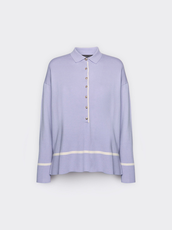 Polo con bottoni misto viscosa