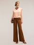 Satin blouse with knot image number 3