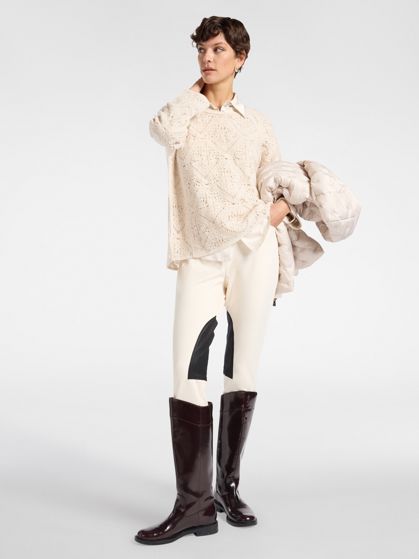 Lace stitch sweater image number 2