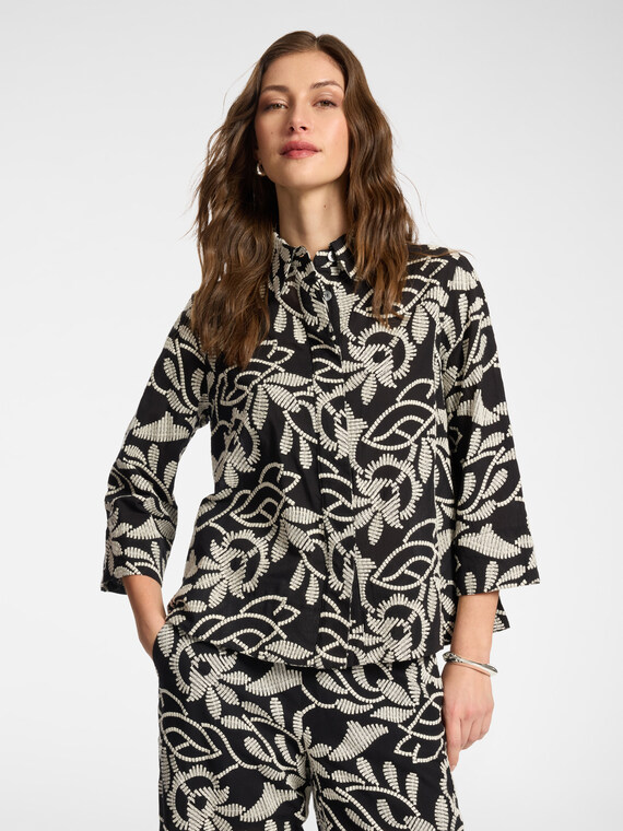 Embroidered cotton shirt