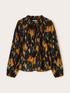 Blusa stampata in tessuto crêpe image number 4