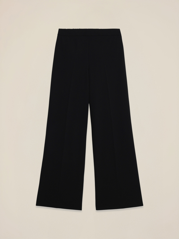 Pantaloni palazzo din țesătură crepe