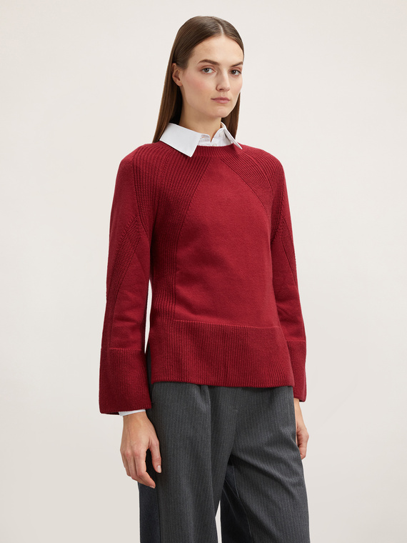 Raglanpullover aus Wollmischung