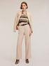 Palazzo trousers in flowing viscose blend fabric image number 0