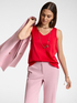 Stretch viscose V neck top image number 0