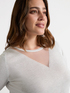 Lurex T-shirt with detail on the neckline image number 3