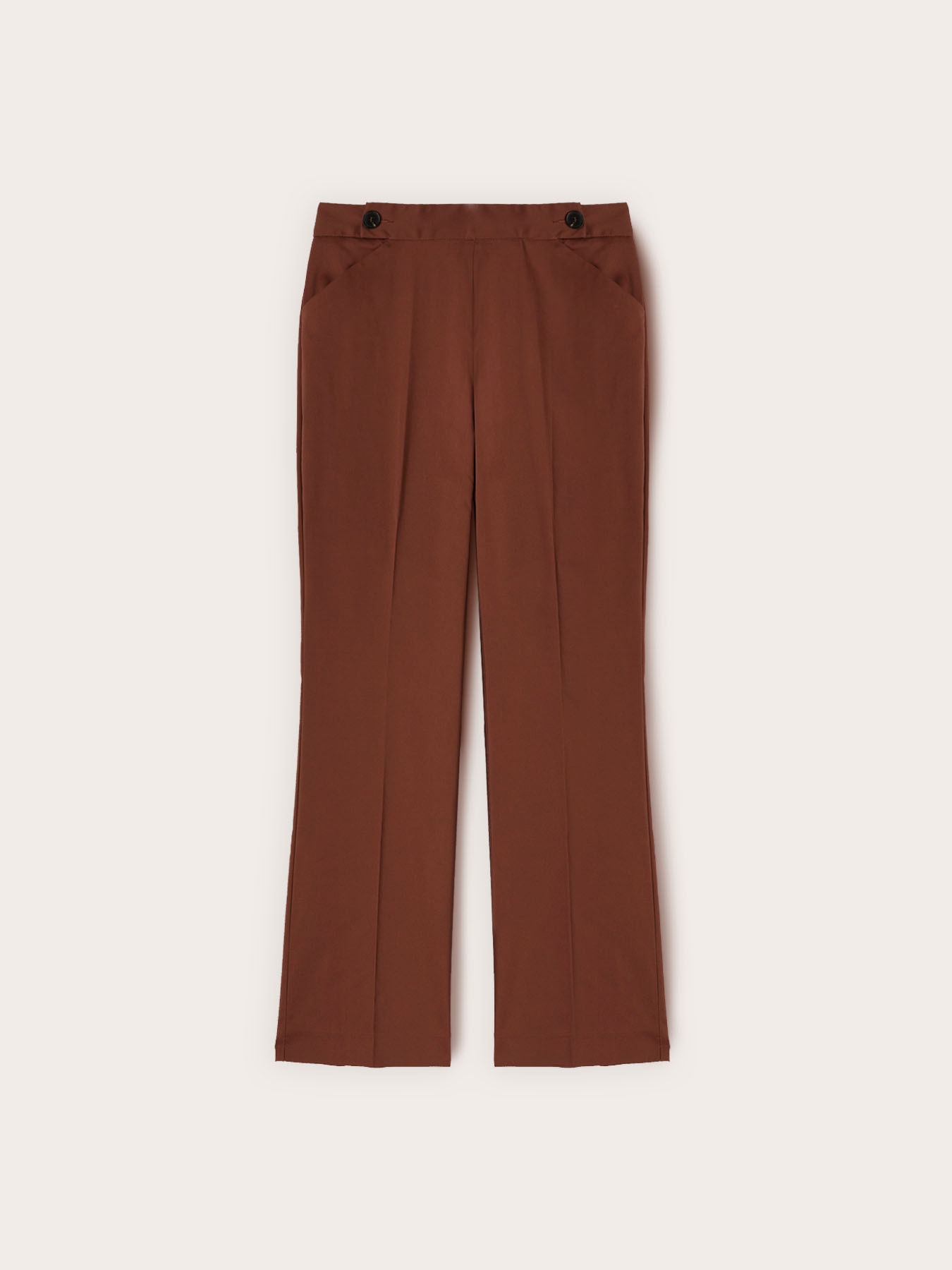 Kick flare trousers in technical cotton image number 3