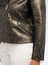 Biker jacket with stretch fabric inserts image number 3