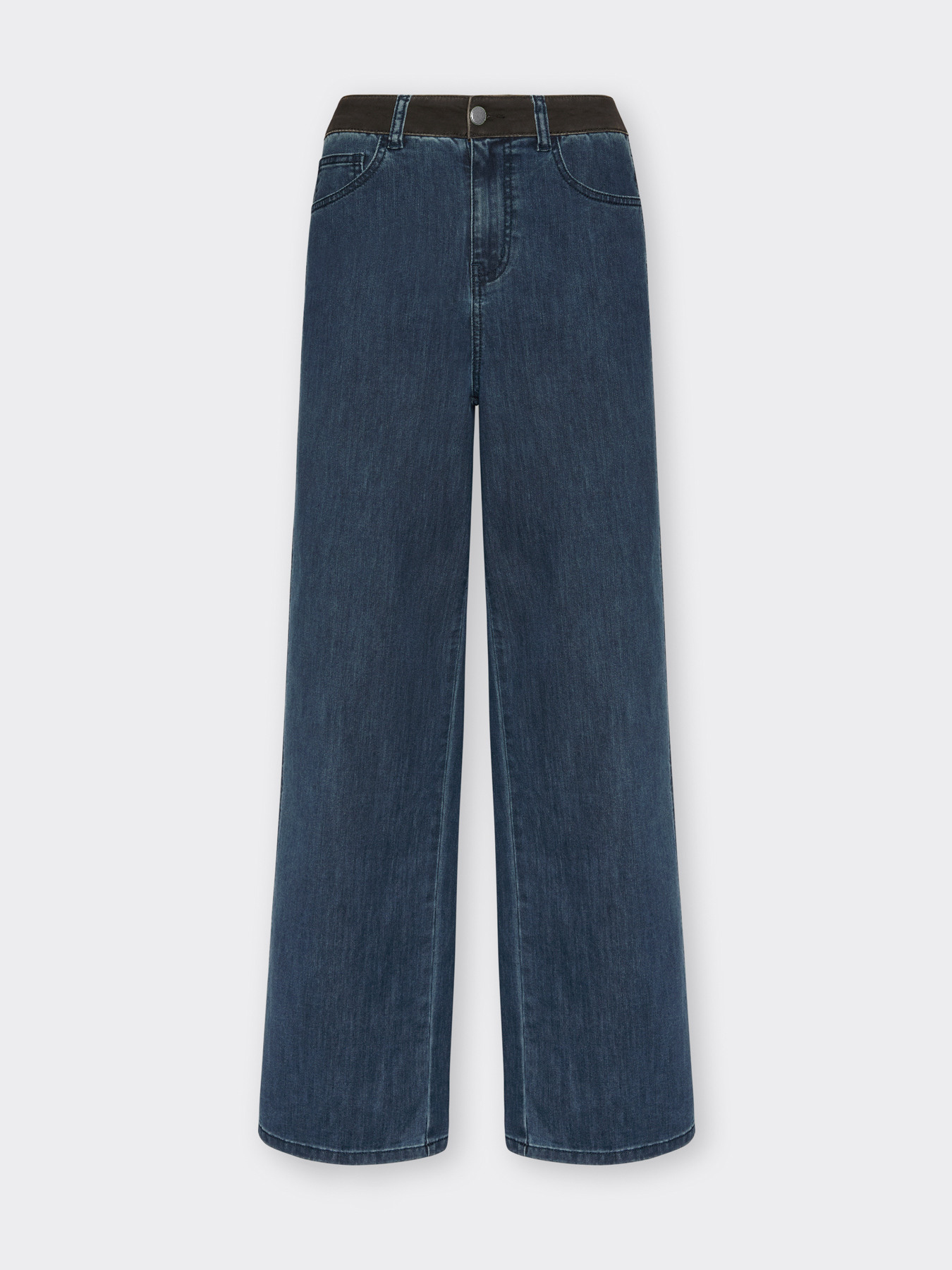 Jeans mit weitem Bein und seitlichen Profilen,  "Wanda" image number 4