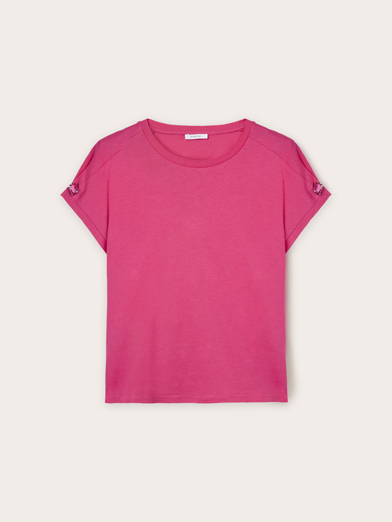 Kimono t-shirt with stones on the sleeves