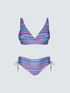 Bikini mit mehrfarbigem Print und B&auml;ndchen image number 1