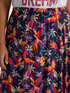 Parrot amp; Palm print long skirt image number 3