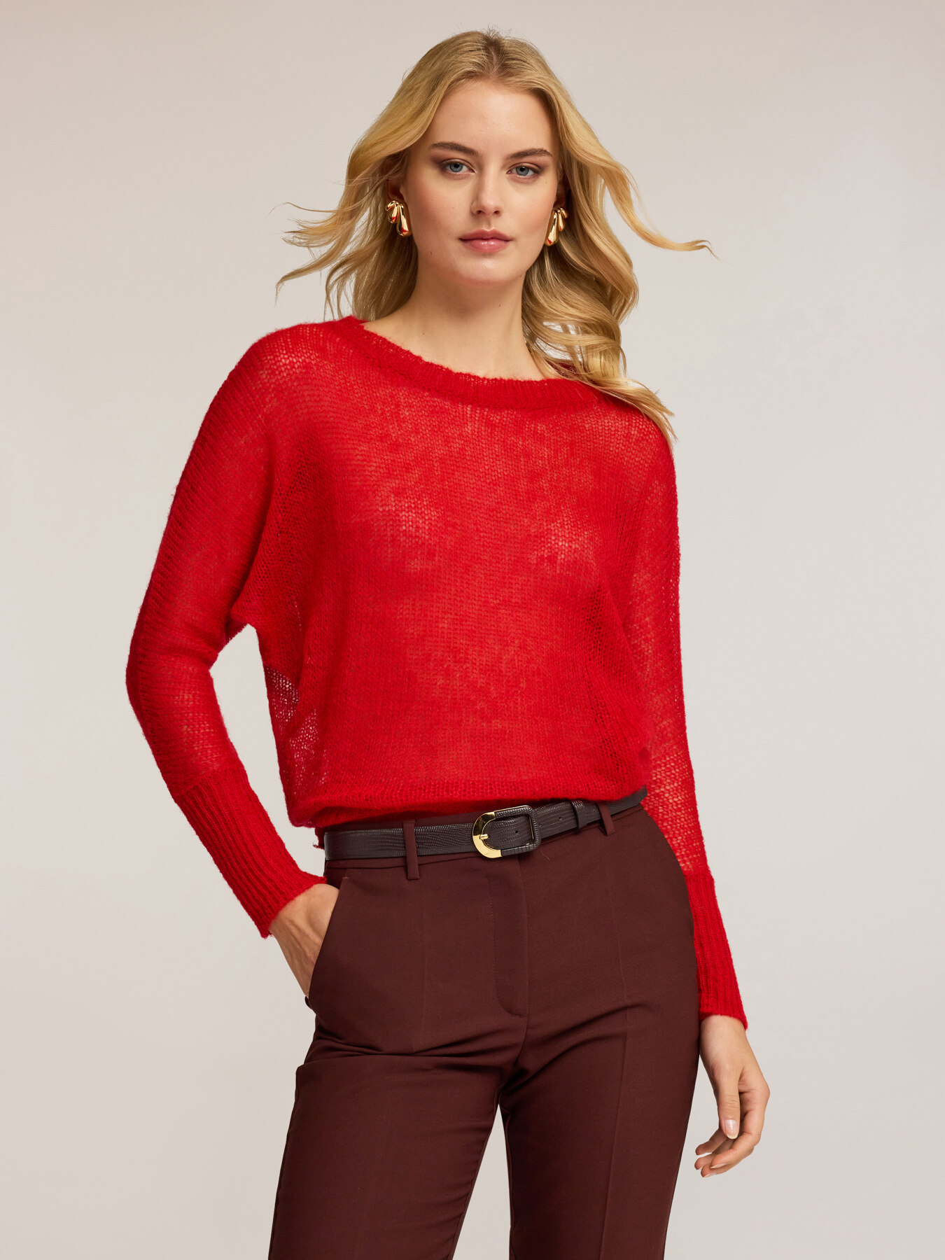 Oversized mohair blend sweater image number 3