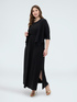 Long jersey dress with back neckline image number 4