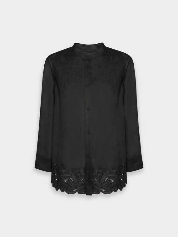 Linen shirt with embroidery