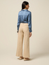 Wide leg cotton pants image number 1