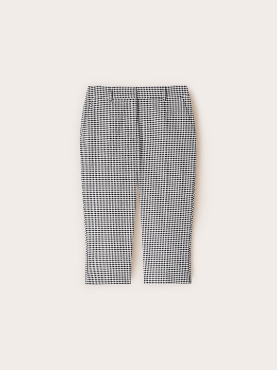Vichy check capri pants