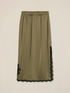 Jupe crayon midi en satin avec dentelle image number 4