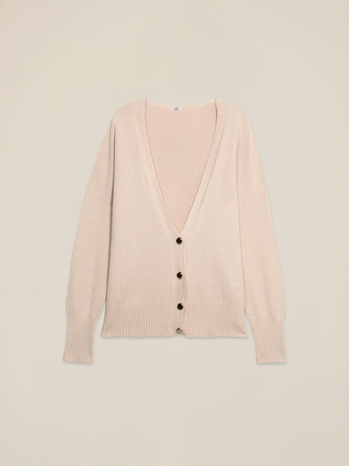 V-neck cardigan with golden buttons image number 3