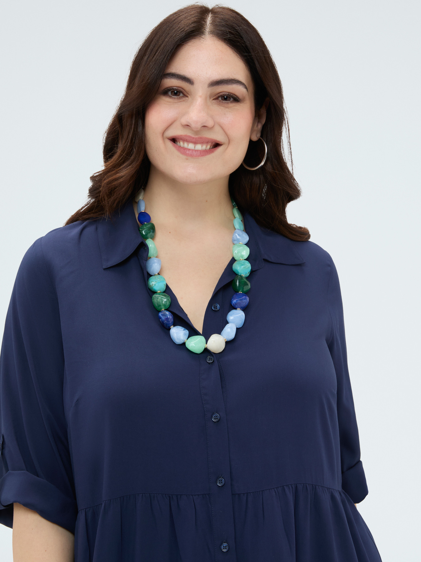 Multicolor stone necklace image number 0